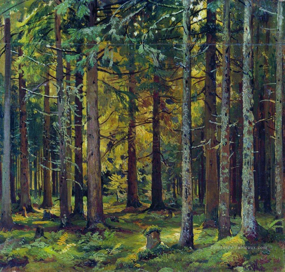 paysage classique de la forêt de sapin Ivan Ivanovitch Peintures à l'huile